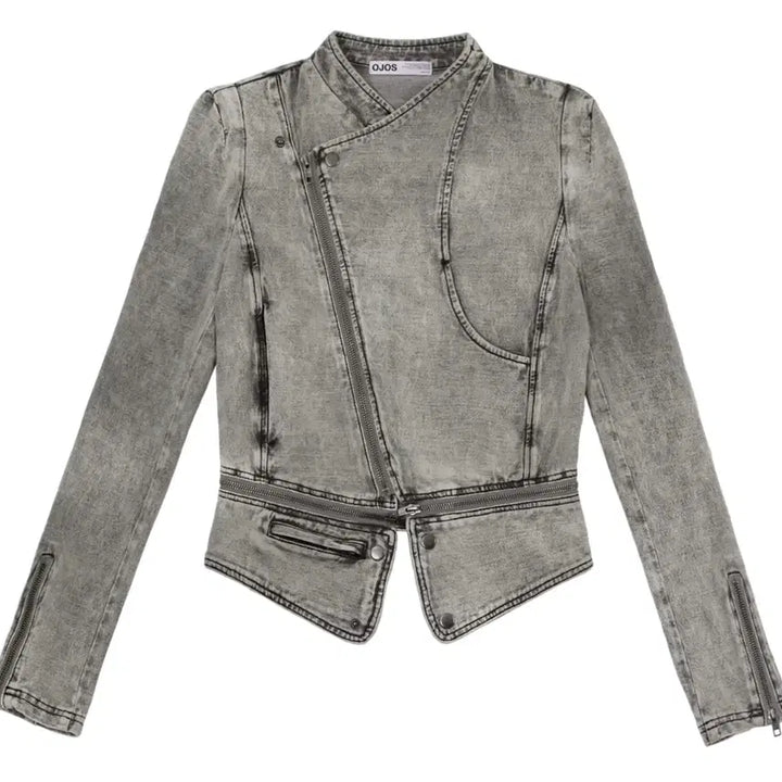 [BUNJANG] ojos Spandex Denim Rider Jacket / ojos 오호스 스판 데님 라이더 재킷