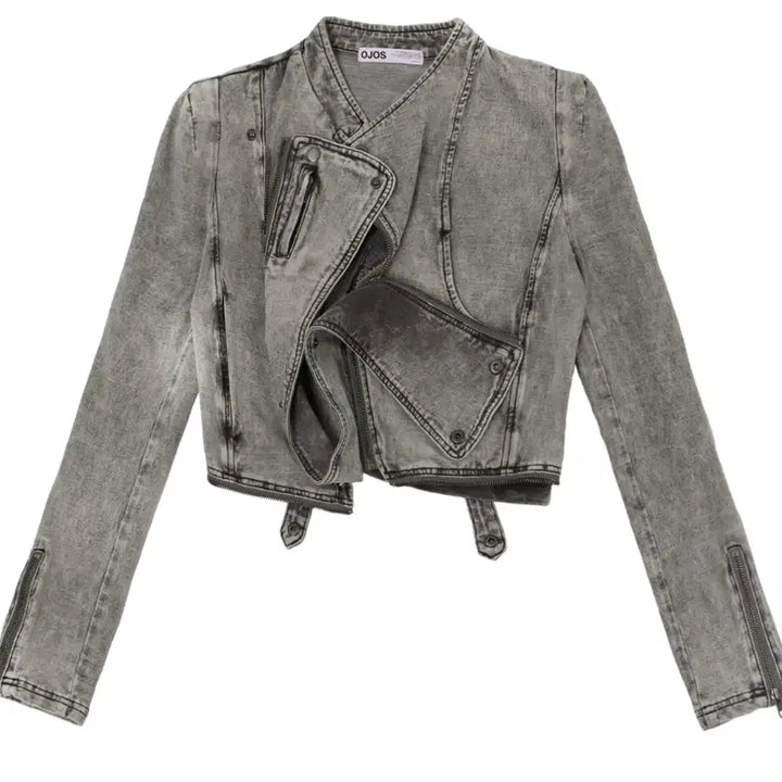 [BUNJANG] ojos Spandex Denim Rider Jacket / ojos 오호스 스판 데님 라이더 재킷