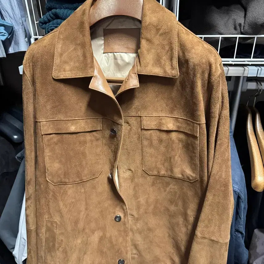 [BUNJANG] Cambridge Members Suede Leather Jacket / 캠브리지 멤버스 스웨이드 가죽 자켓