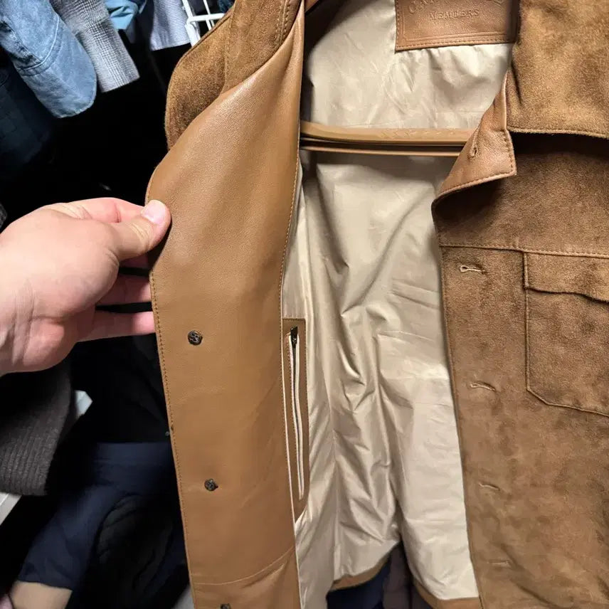 [BUNJANG] Cambridge Members Suede Leather Jacket / 캠브리지 멤버스 스웨이드 가죽 자켓