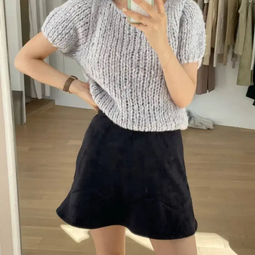 [BUNJANG] Inderbaz Tulip Mini Skirt - Black (Size M) / 인더바즈 튤립 미니스커트 블랙 M 새상품