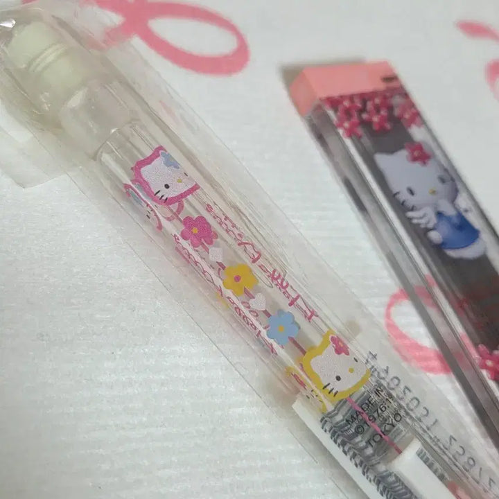 [BUNJANG] Sanrio Classic Flower Kitty Mechanical Pencil &amp; Angel Kitty Lead Set / 고전키티 꽃키티 노크식샤프, 엔젤키티 샤프심 세트