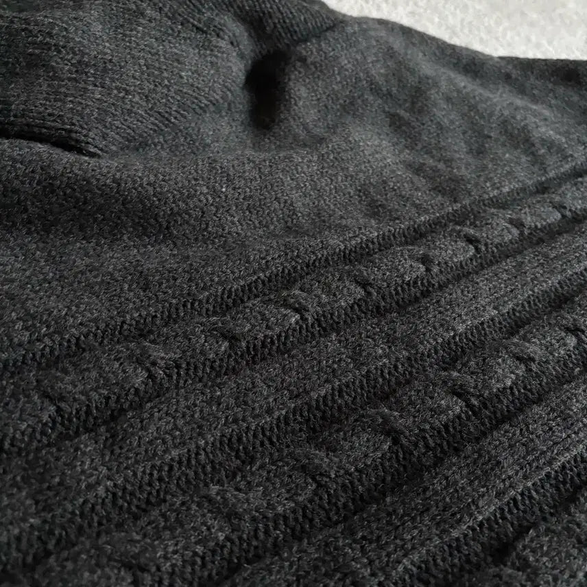 [BUNJANG] Vintage Charcoal Hooded Cape / 일본빈티지 차콜 후드 케이프