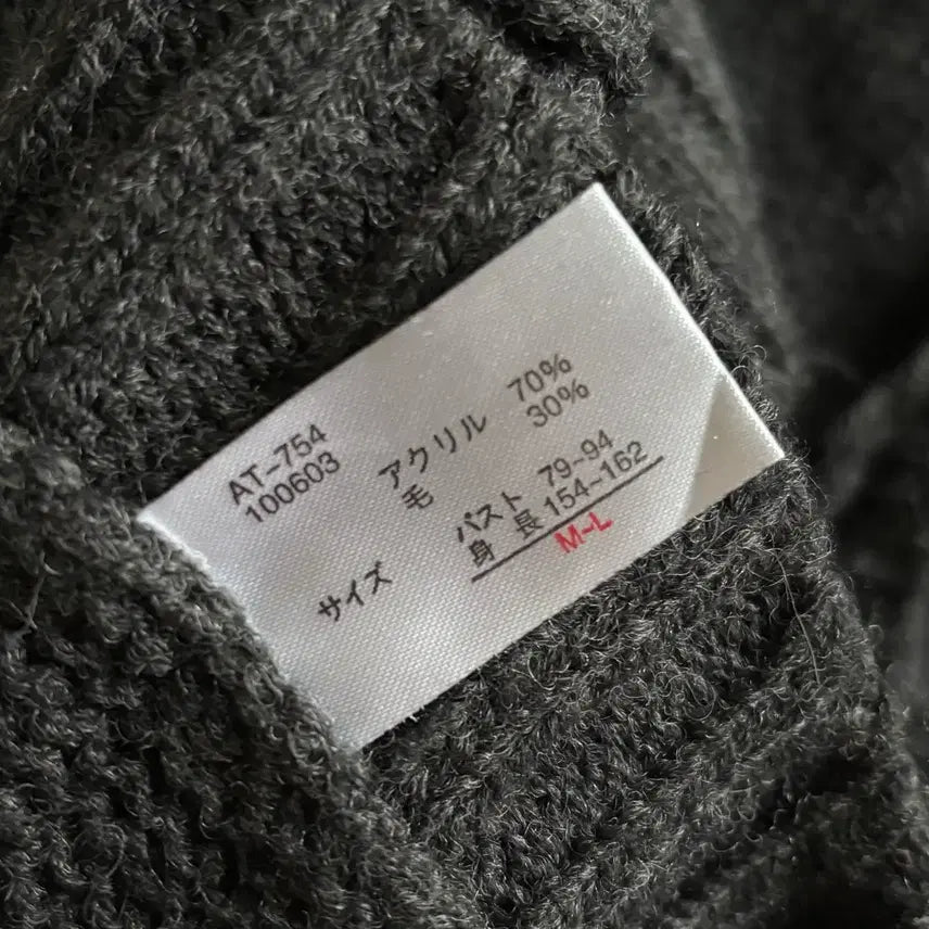 [BUNJANG] Vintage Charcoal Hooded Cape / 일본빈티지 차콜 후드 케이프