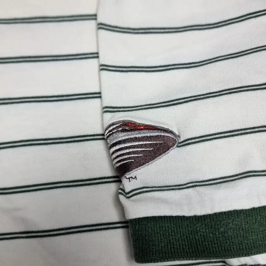 [BUNJANG] Nike Stripe Polo Shirt (100) / 80s 한국제 나이키 스트라이프 반팔 폴로티 U 로고(100)