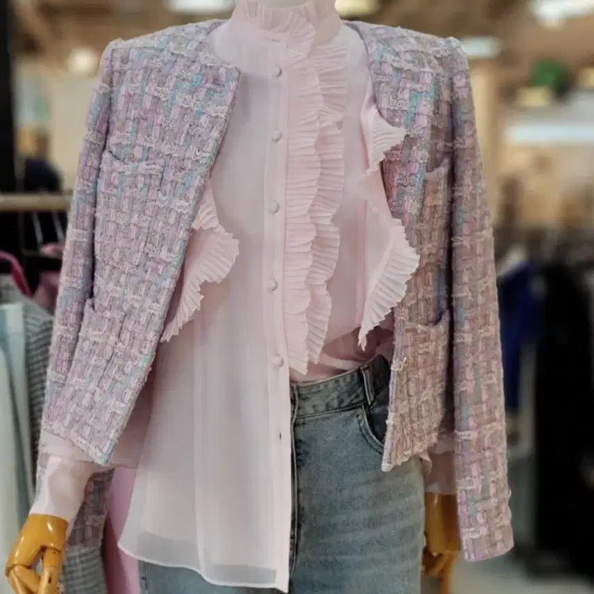 [BUNJANG] The Izzat Collection Light Pink Blouse (Size 66) / 더아이잗컬렉션 라이트핑크 블라우스 66사이즈