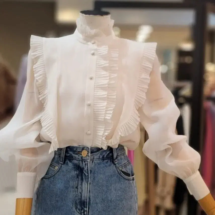 [BUNJANG] The Izzat Collection Light Pink Blouse (Size 66) / 더아이잗컬렉션 라이트핑크 블라우스 66사이즈