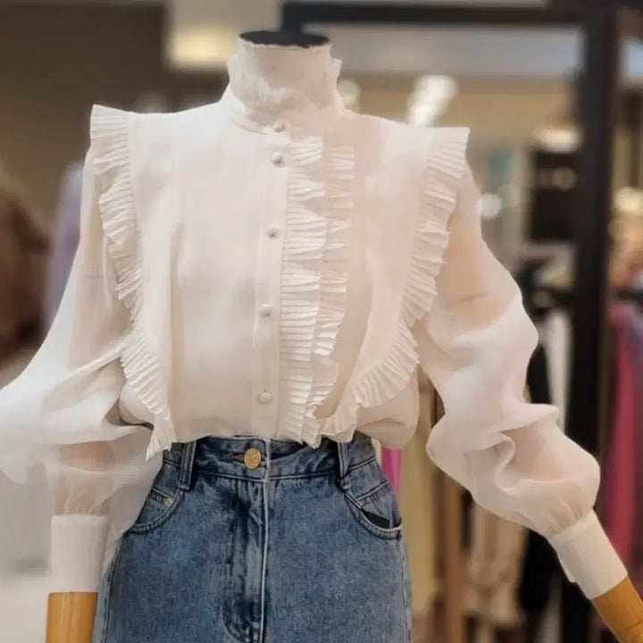 [BUNJANG] The Izzat Collection Light Pink Blouse (Size 66) / 더아이잗컬렉션 라이트핑크 블라우스 66사이즈
