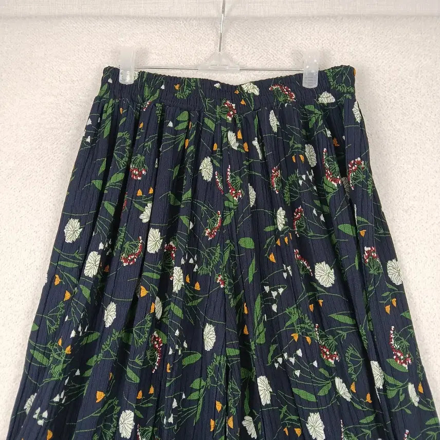 [BUNJANG] Floral Pleated Wide Leg Pants / 여성 플리츠 꽃무늬 8부 와이드 팬츠(M-L)
