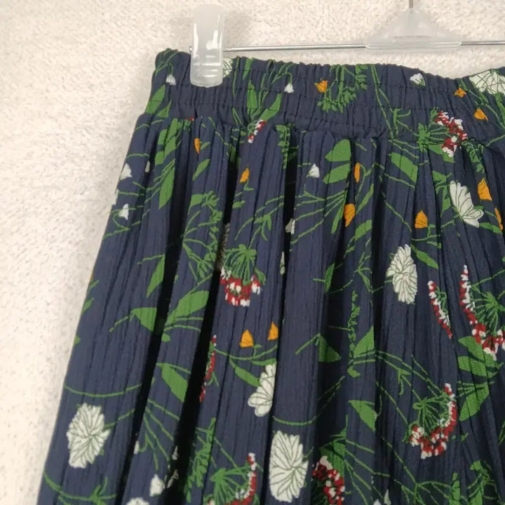 [BUNJANG] Floral Pleated Wide Leg Pants / 여성 플리츠 꽃무늬 8부 와이드 팬츠(M-L)
