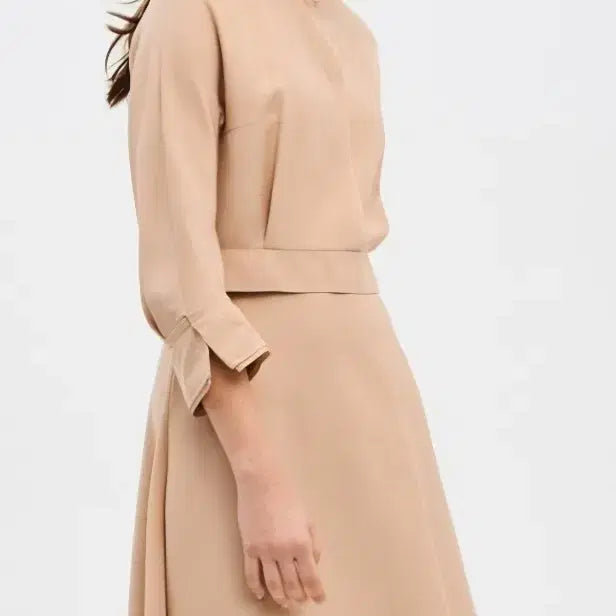 [BUNJANG] Hanssem Mine Pearl Button Flare Dress / (44~정55사이즈)한섬 마인 진주 플레어 원피스