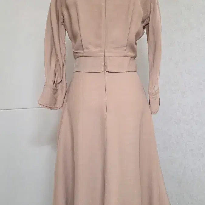 [BUNJANG] Hanssem Mine Pearl Button Flare Dress / (44~정55사이즈)한섬 마인 진주 플레어 원피스