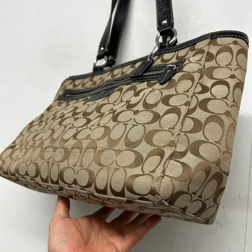 [BUNJANG] Coach Signature Shoulder Bag Brown / 코치 시그니처 숄더백 브라운