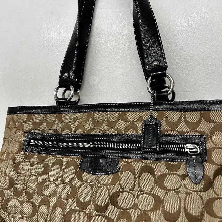 [BUNJANG] Coach Signature Shoulder Bag Brown / 코치 시그니처 숄더백 브라운
