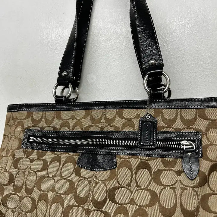 [BUNJANG] Coach Signature Shoulder Bag Brown / 코치 시그니처 숄더백 브라운