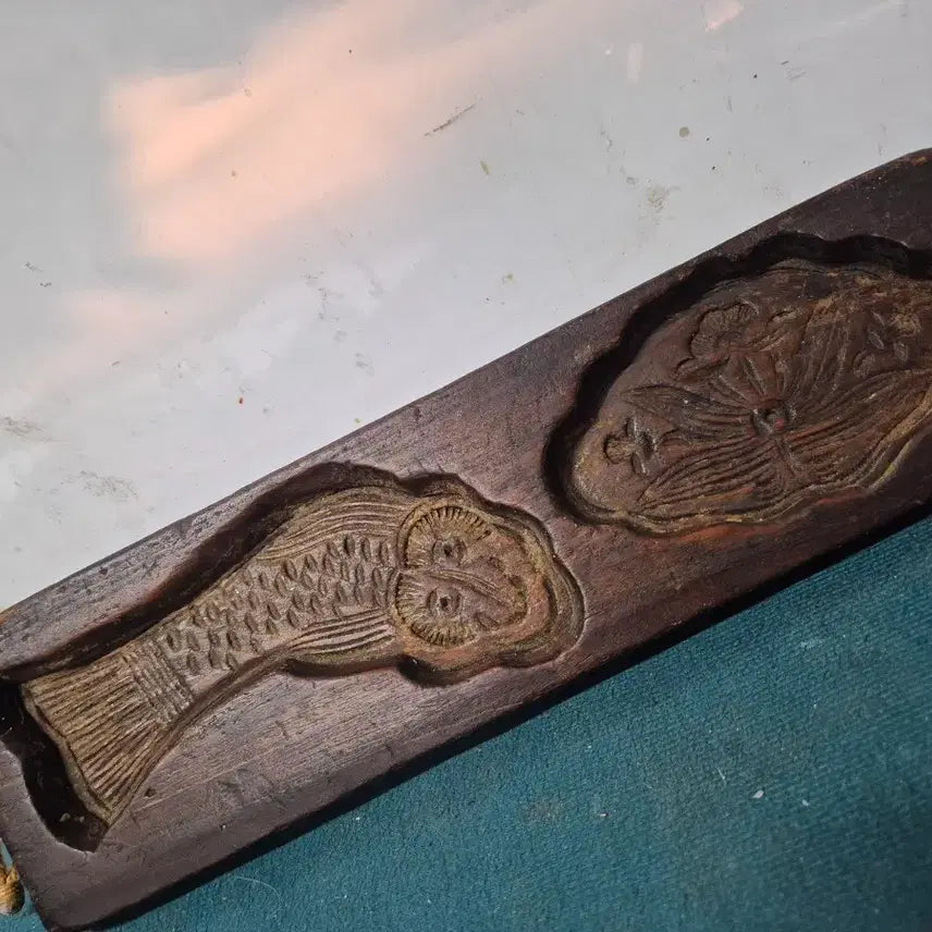 [BUNJANG] Fish and Lotus Pattern Dasik Plate / 물고기연꽃다식판&amp;떡살