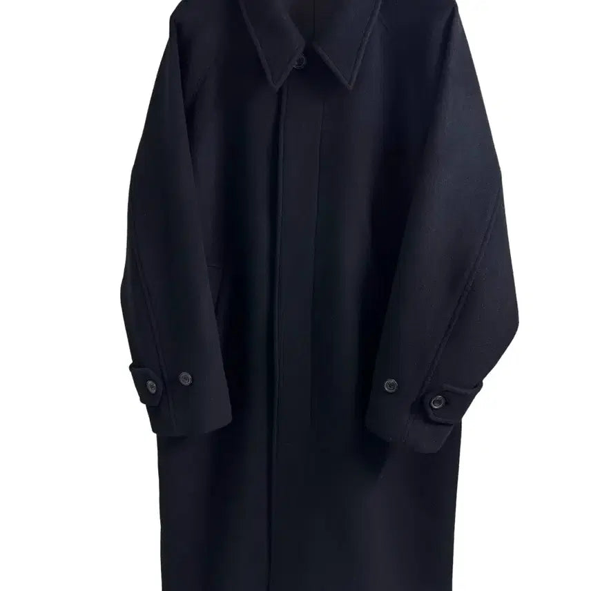 [BUNJANG] Union Blue Nevis Balmacaan Coat Black M / 유니온블루 / 네비스 발마칸 코트 블랙 / M