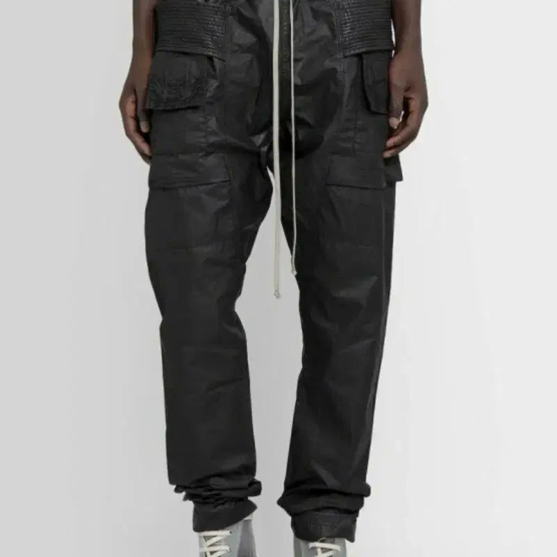 [BUNJANG] Rick Owens Taekwondo Coated Creech Cargo Pants (M) / [m]릭오웬스 태권도 코팅 크리치 카고 팬츠