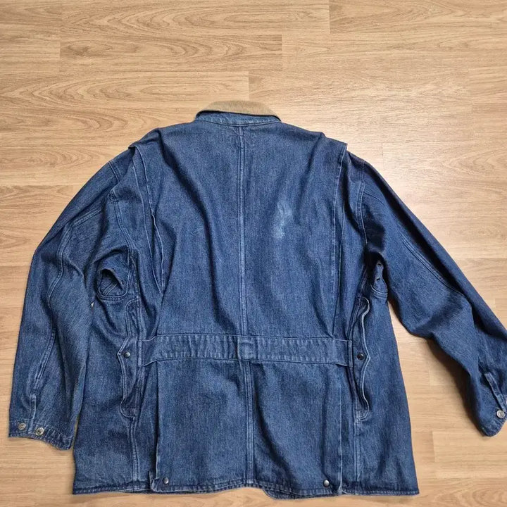 [BUNJANG] Polo Denim Hunting Jacket Corduroy Collar / 폴로 데님 헌팅자켓 코듀로이 카라