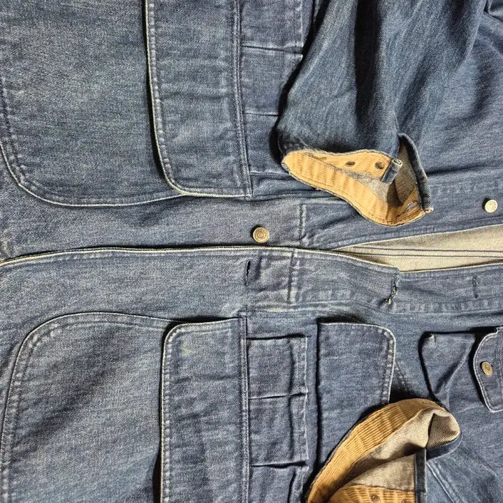[BUNJANG] Polo Denim Hunting Jacket Corduroy Collar / 폴로 데님 헌팅자켓 코듀로이 카라