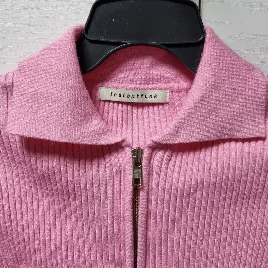 [BUNJANG] InstantFunk Knit Zip-up Short Cardigan / 인스턴트펑크 니트 집업 숏 가디건