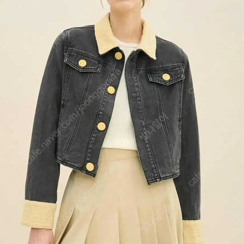 [BUNJANG] Time Tweed Block Denim Jacket / 타임 트위드 블록 데님 자켓  76