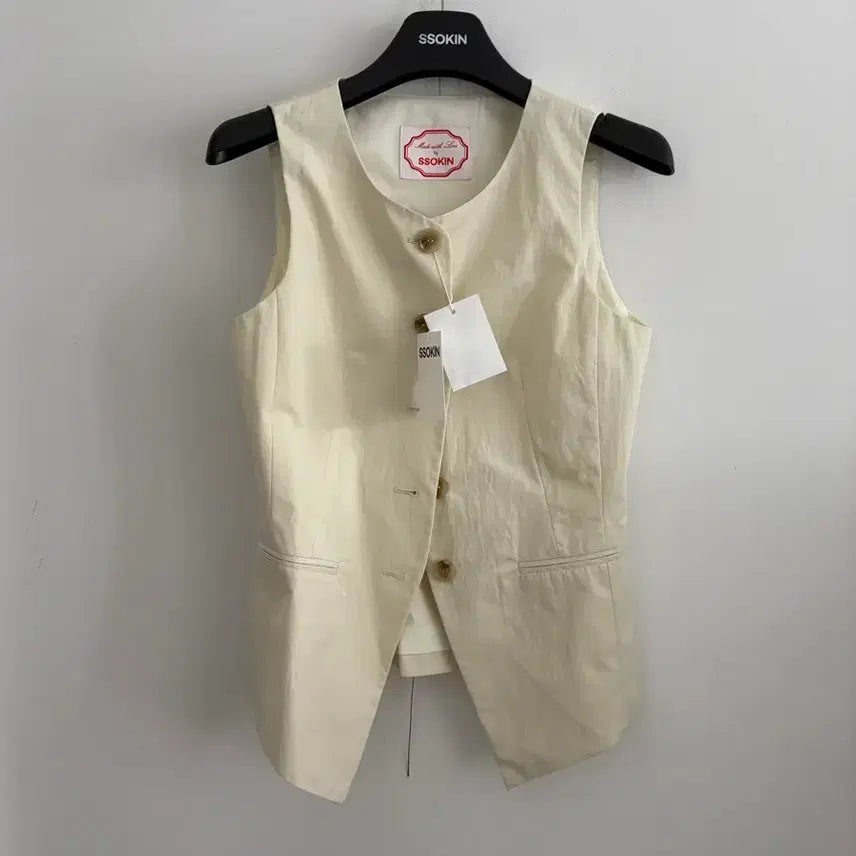 [BUNJANG] Sokin Ivory Vest / 쏘킨 아이보리 베스트