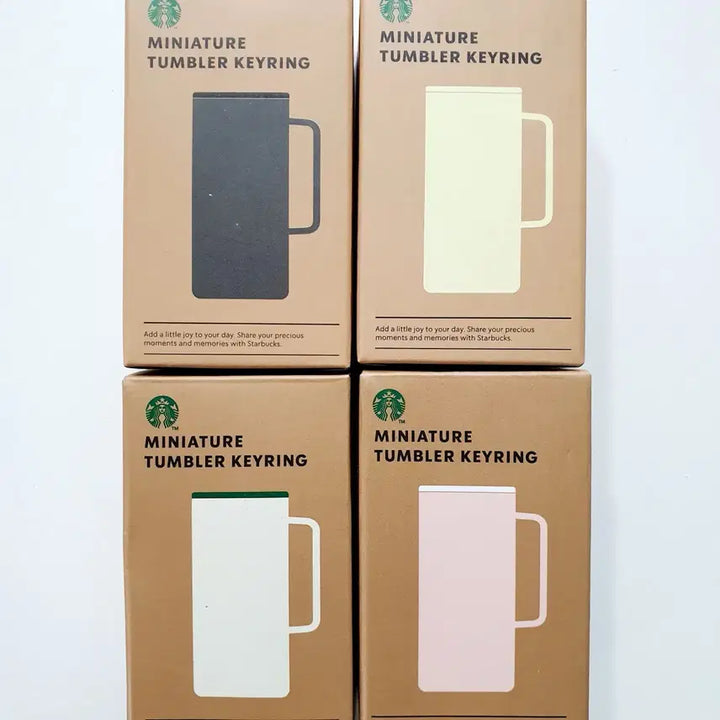 [BUNJANG] Starbucks Tumbler Keychain Miniature / 스타벅스 텀블러키링 키체인 미니어처 시그니처 핑크 화이트 버터옐로우