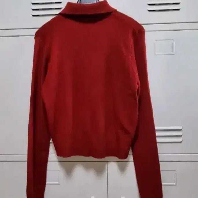 [BUNJANG] La&amp;Deery Basic Round Sleeveless Cardigan Set - Red / 라앤드리 베이직 라운드 나시 가디건 세트 -레드,프리
