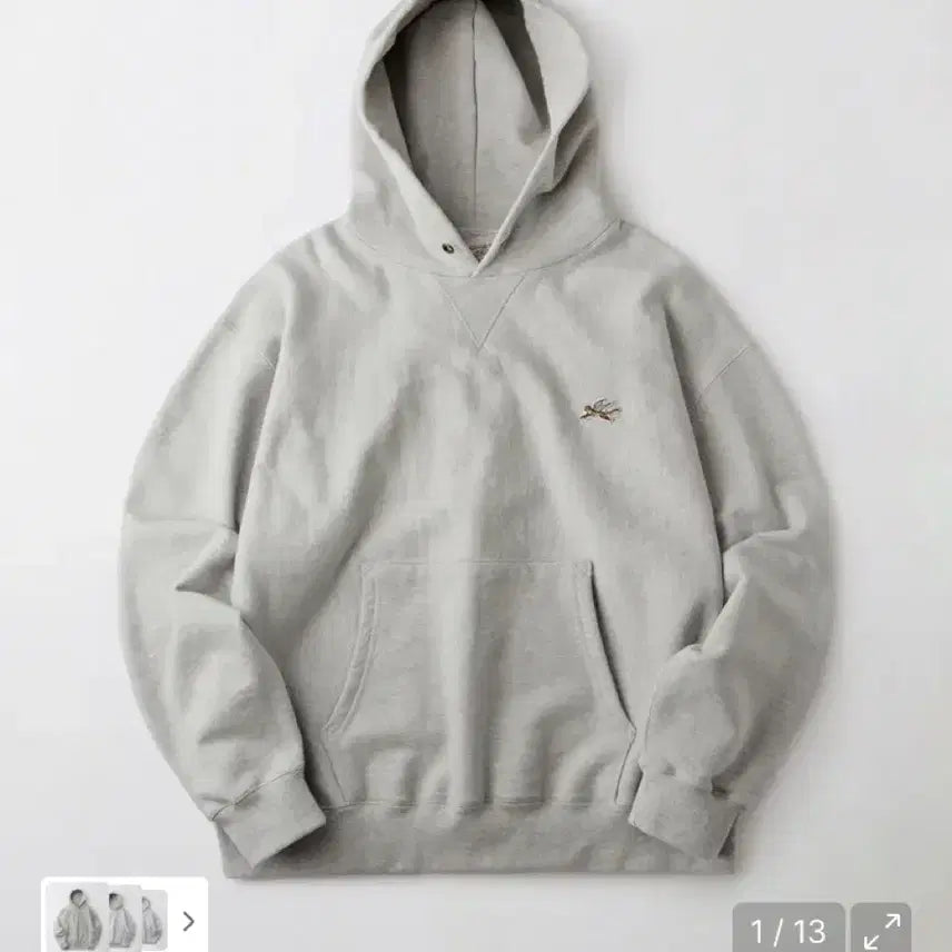 [BUNJANG] Outstanding Gray Hoodie / 아웃스탠딩 그레이 후드티 단순착용