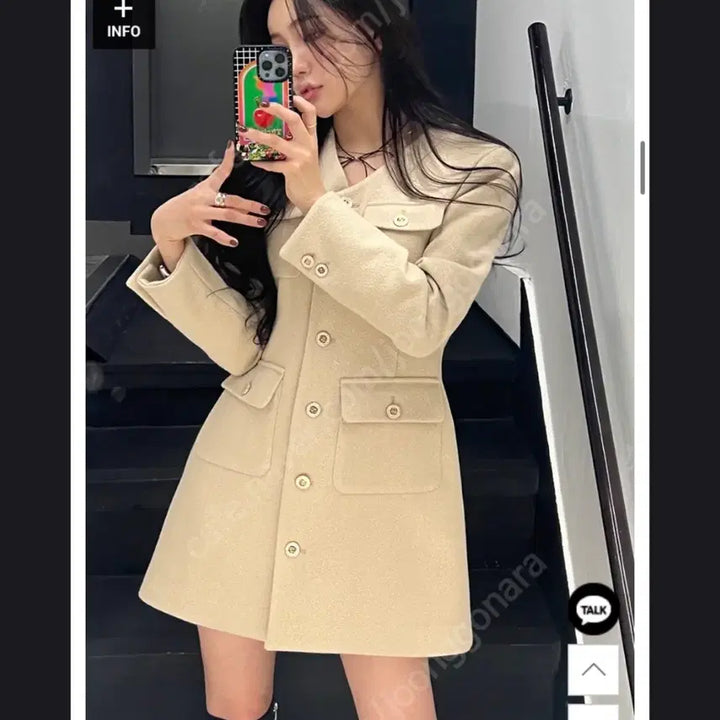 [BUNJANG] Marie Market Tweed V-neck Dress / (1회착용) 트위드 마리마켓원피스 브이넥원피스