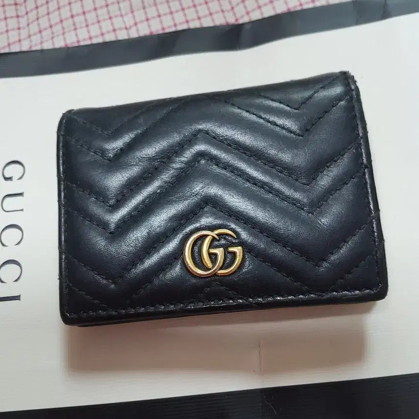 [BUNJANG] Gucci Marmont Card Wallet Black / 구찌 마몬트 카드지갑 블랙