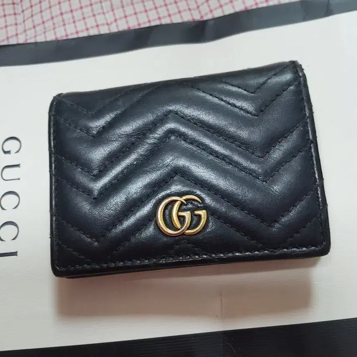 [BUNJANG] Gucci Marmont Card Wallet Black / 구찌 마몬트 카드지갑 블랙