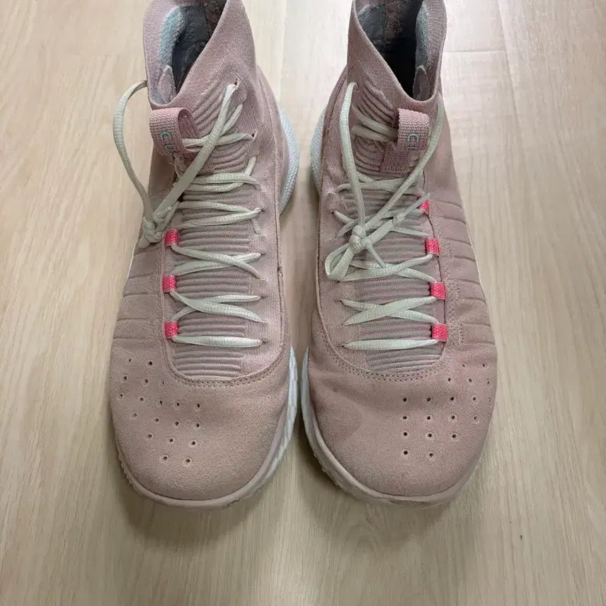 [BUNJANG] Under Armour Curry 4 Floatro Pink White Shoes / 언더아머 커리4 플로트로 핑크 화이트 (300)