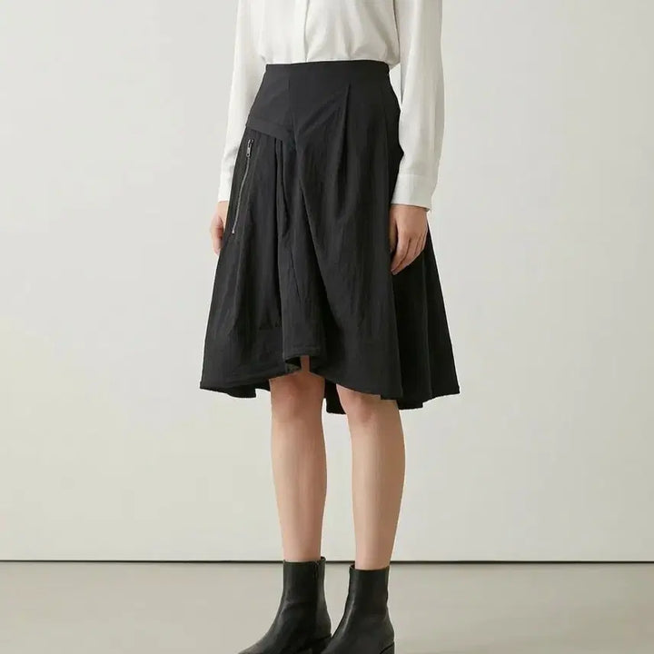 [BUNJANG] Mine Nylon Flare Skirt / [25]마인 나일론 플레어 스커트
