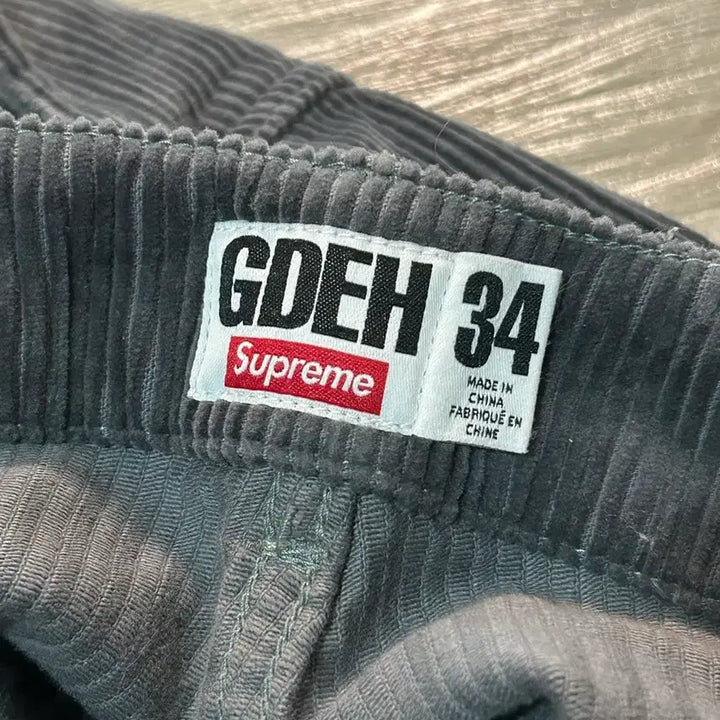 [BUNJANG] Supreme Goodenough Corduroy Military Pants / 슈프림 굿이너프 코듀로이 팬츠 그레이 34