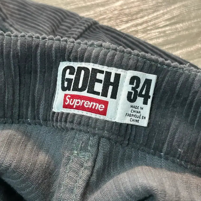 [BUNJANG] Supreme Goodenough Corduroy Military Pants / 슈프림 굿이너프 코듀로이 팬츠 그레이 34