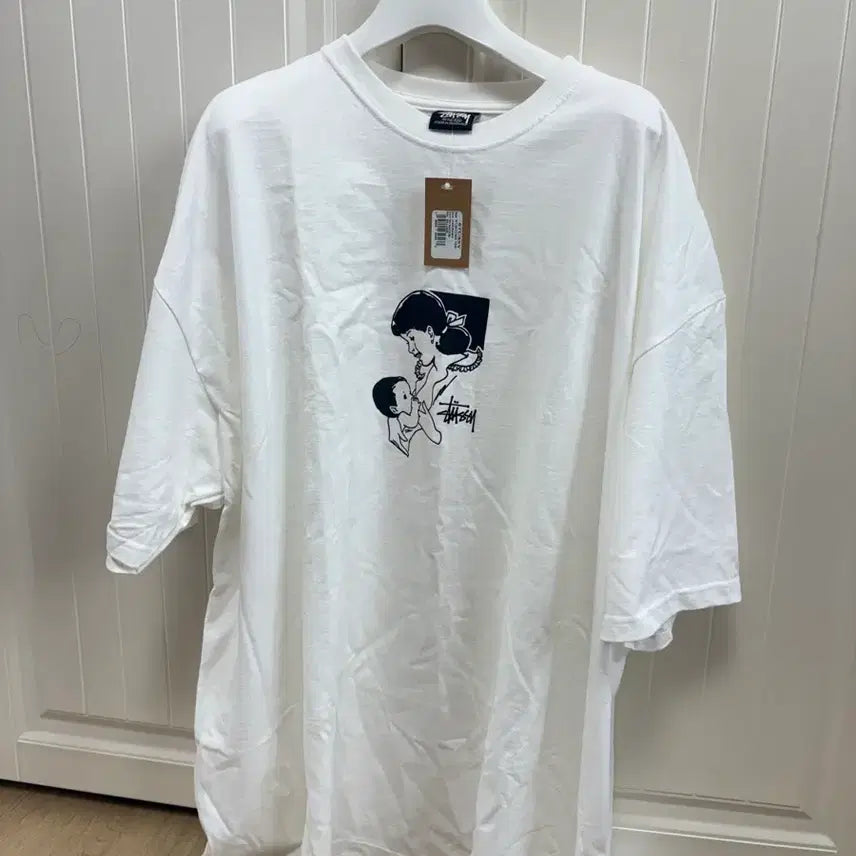 [BUNJANG] Stussy Nurture White T-Shirt / 스투시 널쳐 반팔 티셔츠 화이트