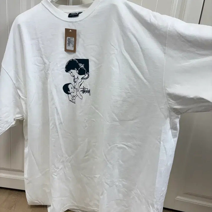 [BUNJANG] Stussy Nurture White T-Shirt / 스투시 널쳐 반팔 티셔츠 화이트