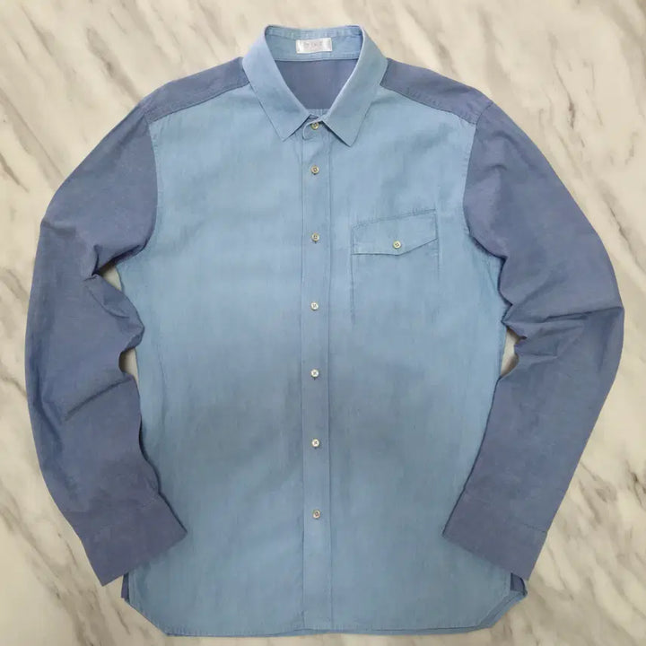[BUNJANG] Time Homme Color Block Shirt / 타임옴므 배색 셔츠