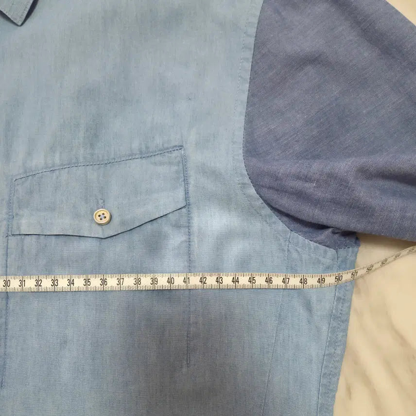 [BUNJANG] Time Homme Color Block Shirt / 타임옴므 배색 셔츠