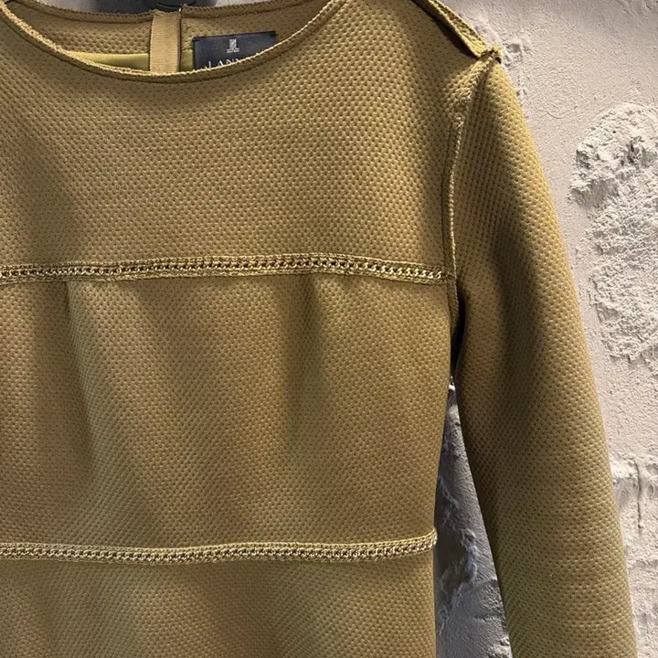 [BUNJANG] LANVIN COLLECTION Textured Flare Dress Olive / S 랑방 LANVIN COLLECTION 텍스처 플레어 원피스 올리브