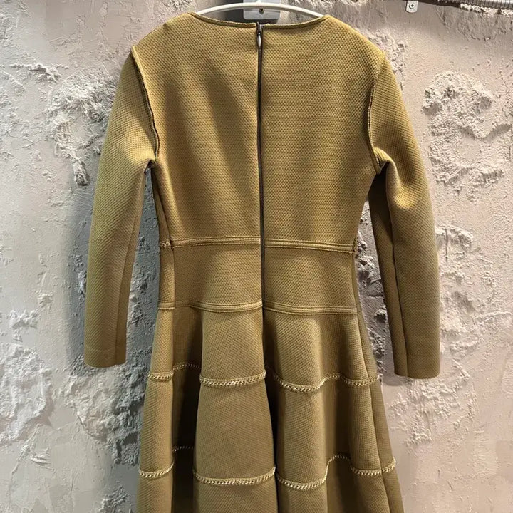 [BUNJANG] LANVIN COLLECTION Textured Flare Dress Olive / S 랑방 LANVIN COLLECTION 텍스처 플레어 원피스 올리브
