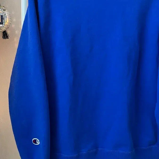 [BUNJANG] Champion Blue Logo Sweatshirt / 챔피온 블루 로고 맨투맨 티셔츠