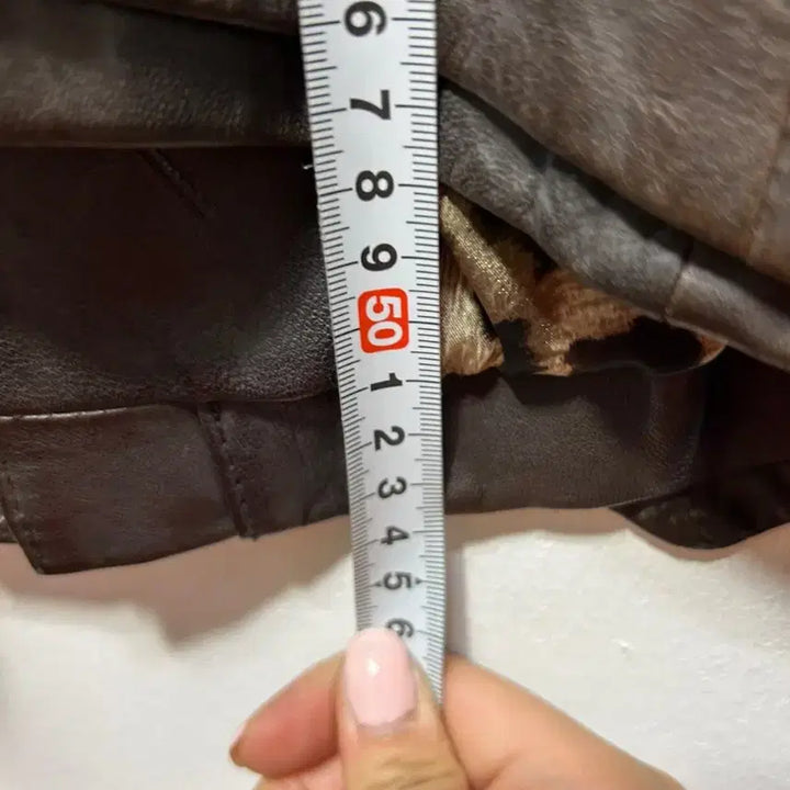 [SOLD OUT] VOV 가죽 라이더 양자켓 브라운 S