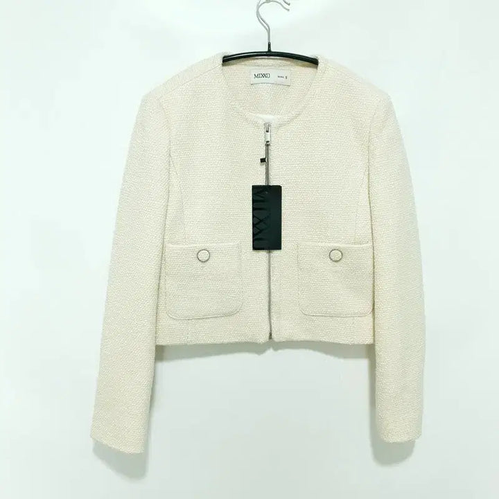 [BUNJANG] MIXXO Round Neck Tweed Jacket / 미쏘 라운드넥 집업 트위드 자켓 S_M0364