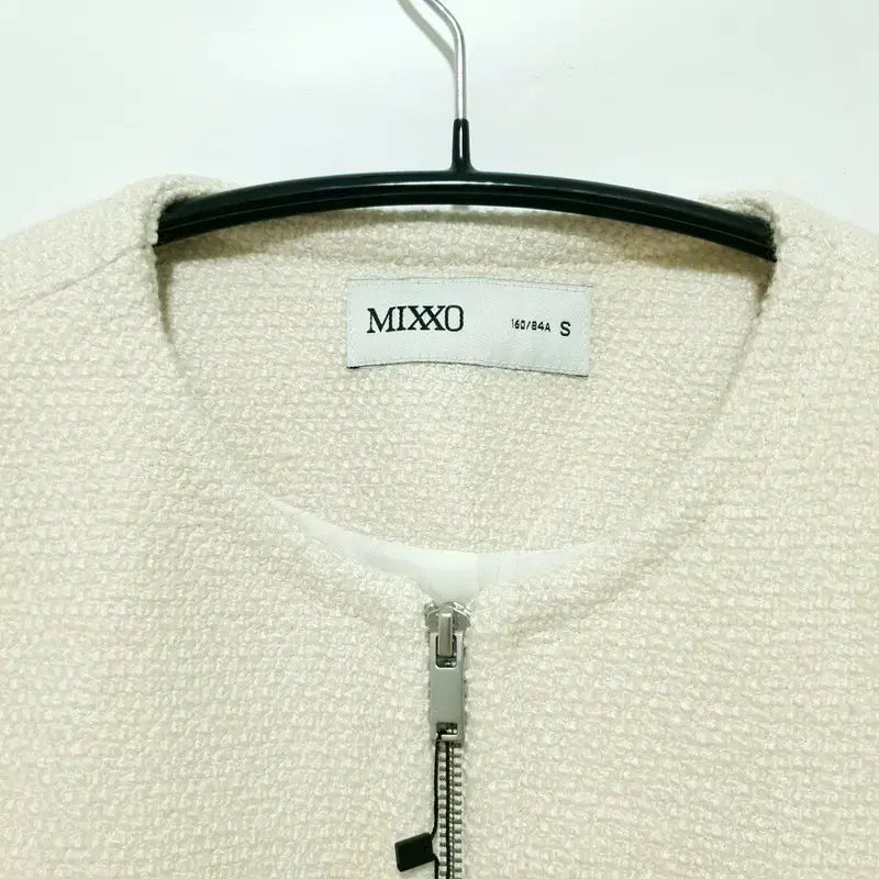 [BUNJANG] MIXXO Round Neck Tweed Jacket / 미쏘 라운드넥 집업 트위드 자켓 S_M0364
