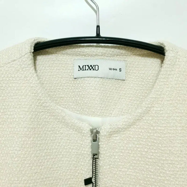 [BUNJANG] MIXXO Round Neck Tweed Jacket / 미쏘 라운드넥 집업 트위드 자켓 S_M0364