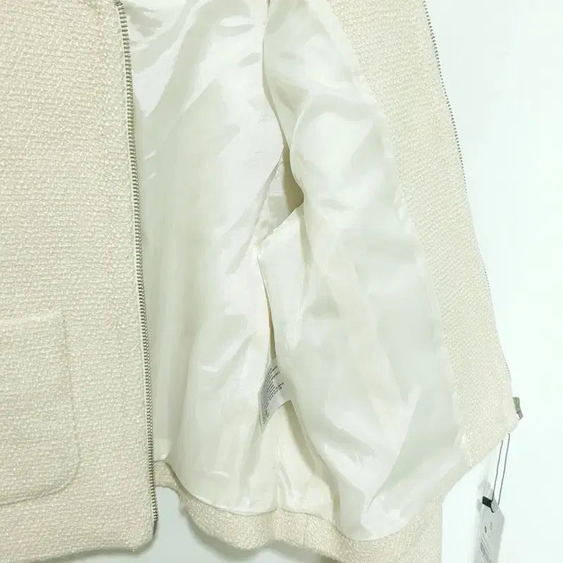 [BUNJANG] MIXXO Round Neck Tweed Jacket / 미쏘 라운드넥 집업 트위드 자켓 S_M0364