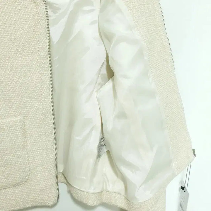 [BUNJANG] MIXXO Round Neck Tweed Jacket / 미쏘 라운드넥 집업 트위드 자켓 S_M0364